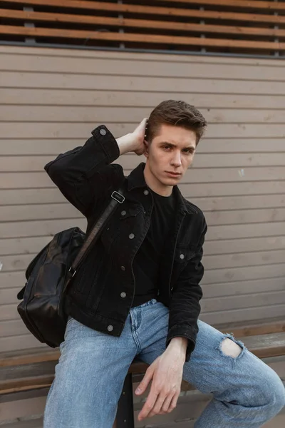 Handsome European Young Man Fashion Youth Oversized Clothes