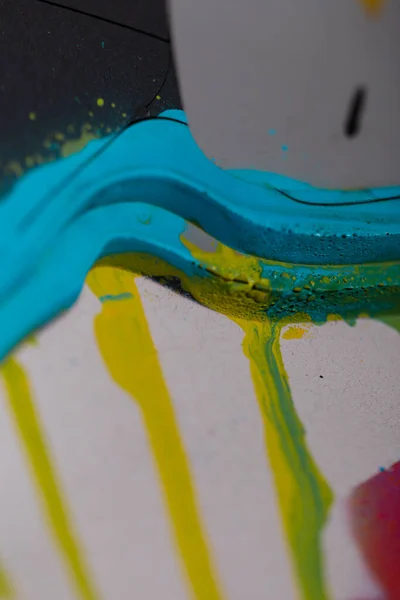 Fundo Colorido Com Vazamentos Salpicos Tinta — Fotografia de Stock