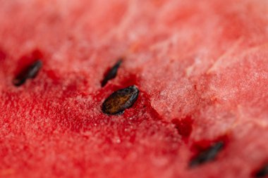 Lezzetli karpuz, lifler ve çukurlar, makro.