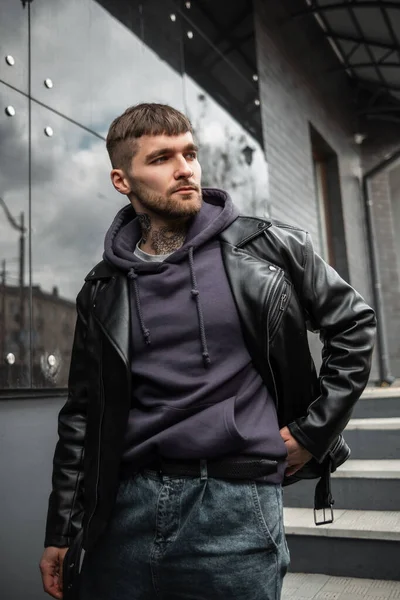 Leather jacket hipster 2025