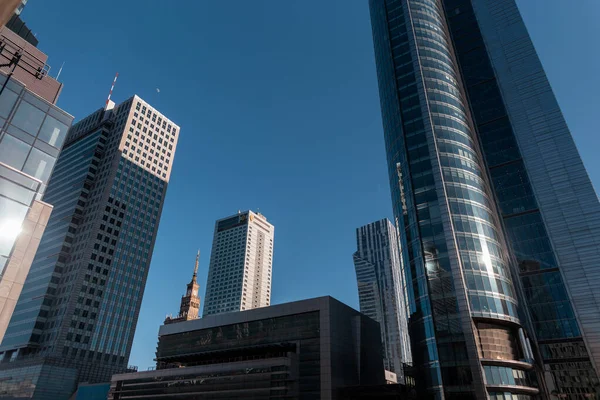 Megalopolis Met Zakelijke Centra Moderne Gebouwen Warschau Polen — Stockfoto