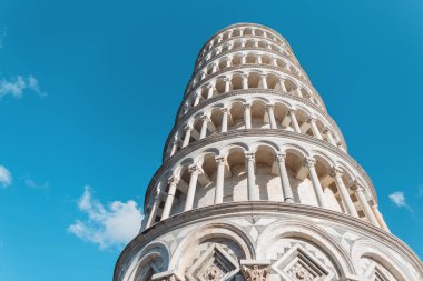 Eğik Pisa Kulesi ya da basitçe, Pisa Kulesi bir kamp kulesidir. İtalya 'ya git ve dinlen, Pisa. Sütunları olan şaşırtıcı klasik beyaz bina. 