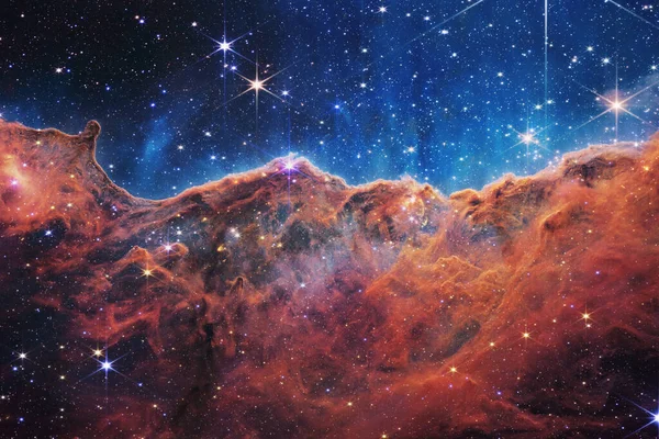 神奇的星空壁纸有恒星 星云和星系的美丽的深空 — 图库照片