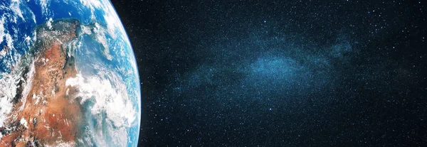 Niesamowita Niebieska Planeta Ziemia Przestrzeni Kosmicznej Koncepcja Życia — Zdjęcie stockowe