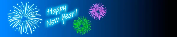 Šťastný Nový Rok Banner Pozadí Grafiku — Stock fotografie