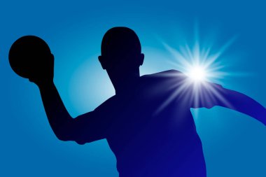 Hentbol sporu arka plan grafiği.