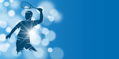 Uçucu ve kart olarak kullanmak için squash spor arka plan illüstrasyonu.