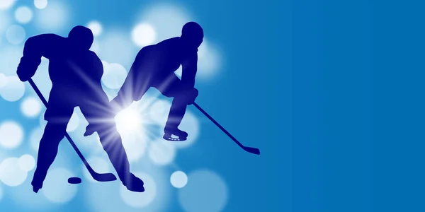 Ijshockey Sport Achtergrond Illustratie Voor Gebruik Als Kaart Flyer — Stockfoto