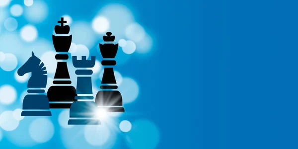 Schachspiel Hintergrundgrafik Für Den Einsatz Als Flyer Und Karte — Stockfoto