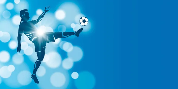 Fußball Sport Hintergrundgrafik Für Den Einsatz Als Flyer Und Karte — Stockfoto