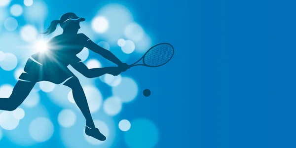 Tenisz Sport Illusztráció Kártyaként Szórólapként Való Használatra — Stock Fotó