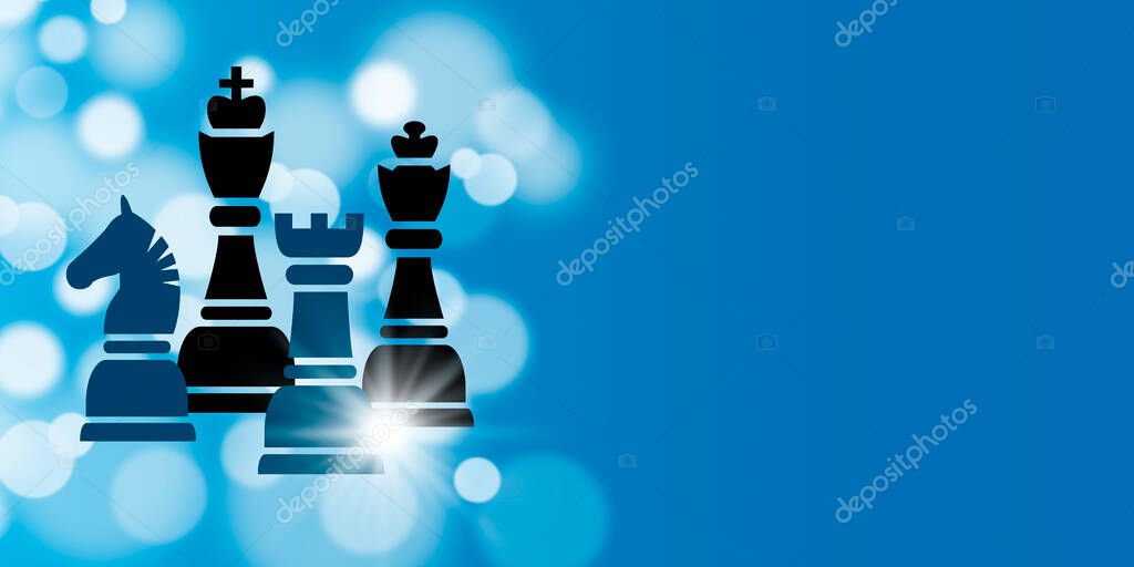 Chess game background graphic for use as flyer and card.