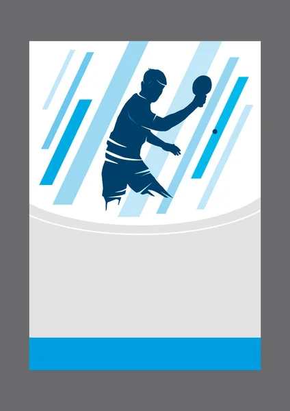 Graphiques Sportifs Tennis Table Utiliser Comme Affiche Flyer — Image vectorielle