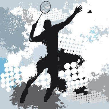 Badminton spor grafiği dinamik arkaplan.