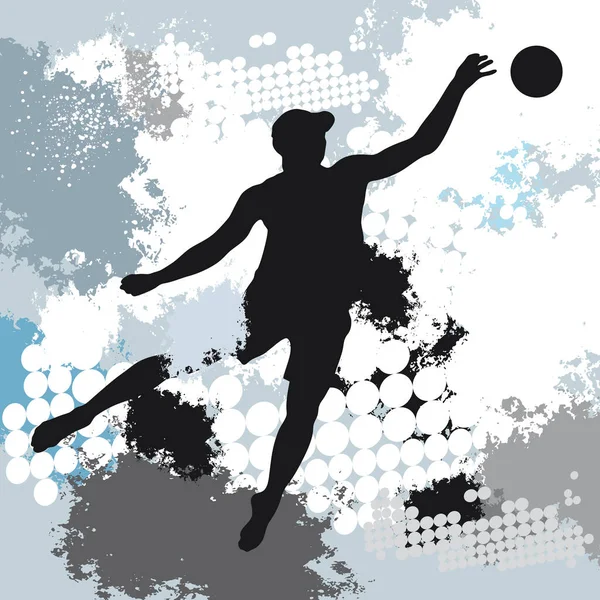 Graphiques Sportifs Volley Ball Avec Fond Dynamique — Image vectorielle