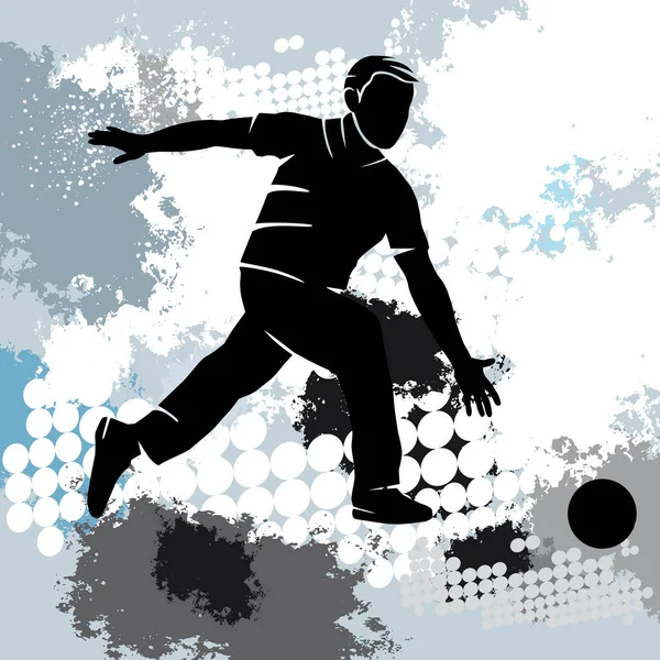 Боулінг Спортивна Графіка Динамічним Фоном — стоковий вектор