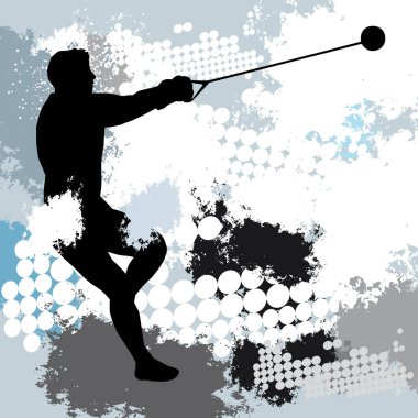 Dinamik arka planı olan atletizm sporu grafiği.