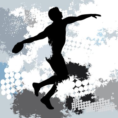 Athletics sport graphic with dynamic background.