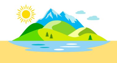 Dağlı manzara grafiği.