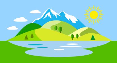 Dağlı manzara grafiği.