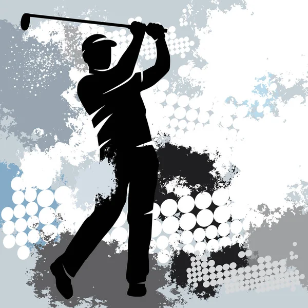 Golfe Esporte Gráfico Com Fundo Dinâmico — Vetor de Stock