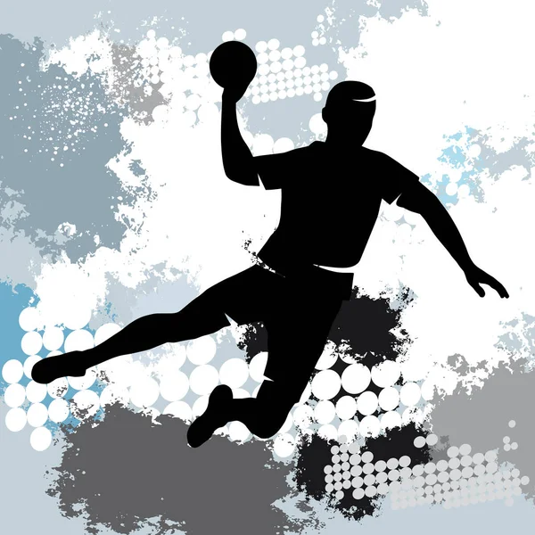 Handball Graphique Sport Avec Fond Dynamique — Image vectorielle