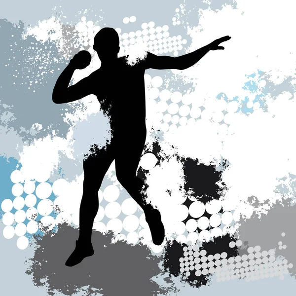 Dinamik arka planı olan atletizm sporu grafiği.