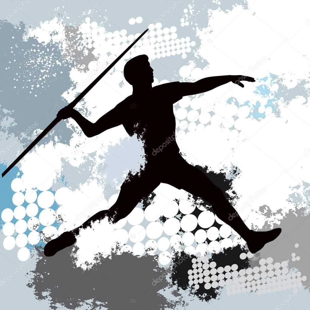 Athletics sport graphic with dynamic background.