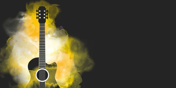 Musik Graphic Guitar Abstract Background — Stock fotografie