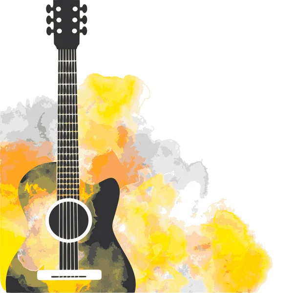 Musik Graphic Guitar Abstract Background — 스톡 벡터