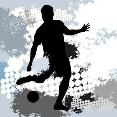 Dinamik arkaplanı olan futbol sporu grafiği.