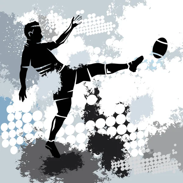 Rugby Sport Gráfico Com Fundo Dinâmico — Vetor de Stock