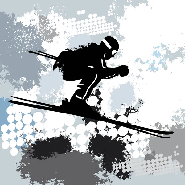 Dinamik arkaplana sahip kayak sporu grafiği.