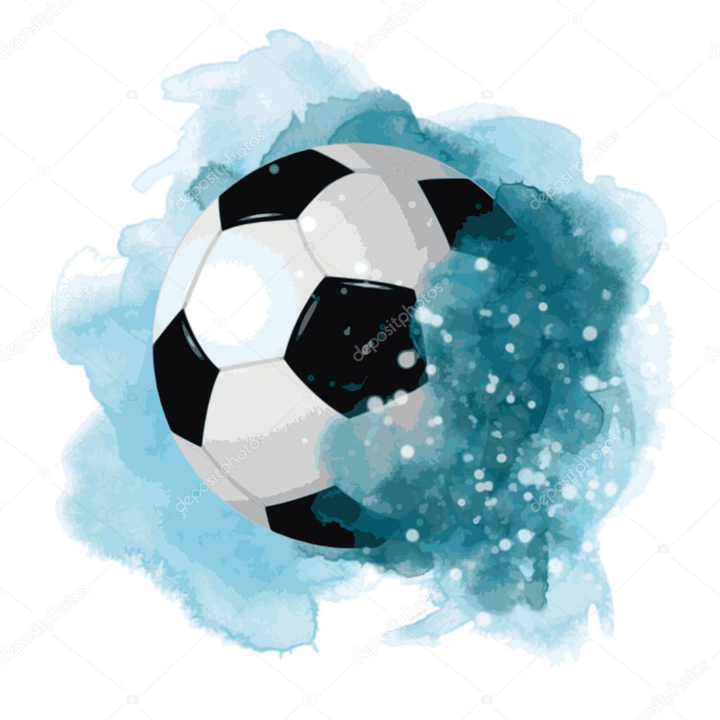 Soccer sport graphic with dynamic background.