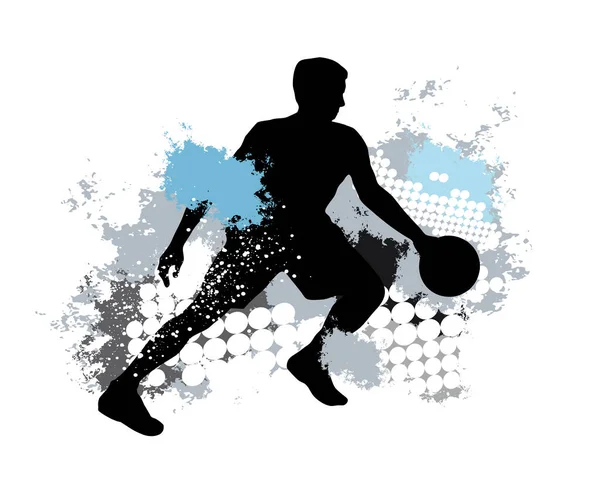 Basketball Graphique Sport Avec Fond Dynamique — Image vectorielle