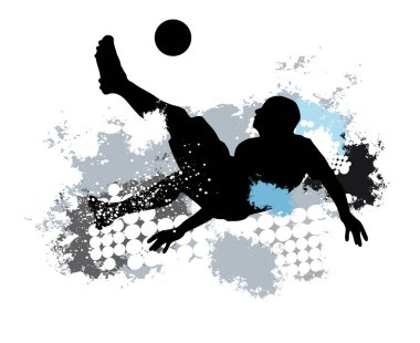 Dinamik arkaplanı olan futbol sporu grafiği.