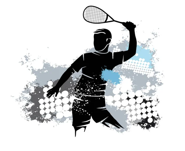 Squash Sport Graphic Dynamic Background — Image vectorielle