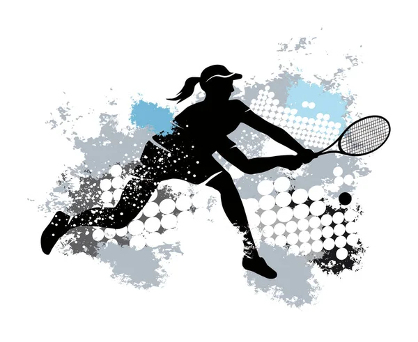 Dinamik arkaplana sahip tenis sporu grafiği.