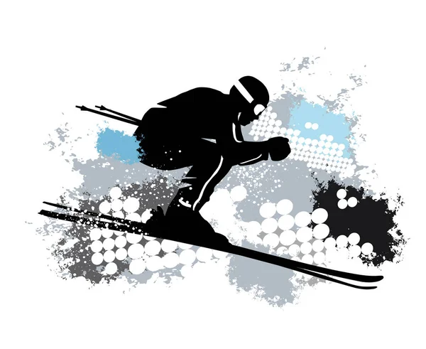 Ski Sport Graphic Dynamic Background - Stok Vektor