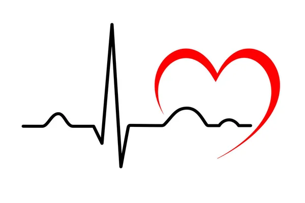 Gezondheidsgrafiek Met Elektrocardiogram — Stockvector