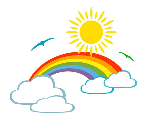 Spring Summer Graphic Rainbow — Stock Vector