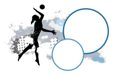 Metin tuşlu plaj voleybol sporu grafiği.