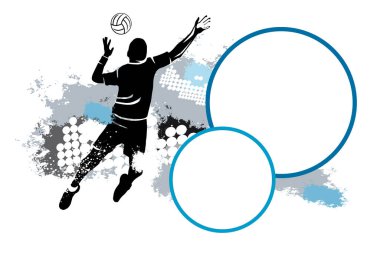 Metin tuşlu voleybol sporu grafiği.