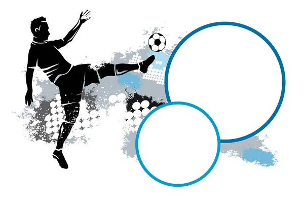 Fußballsport Grafik Mit Textknöpfen — Stockvektor