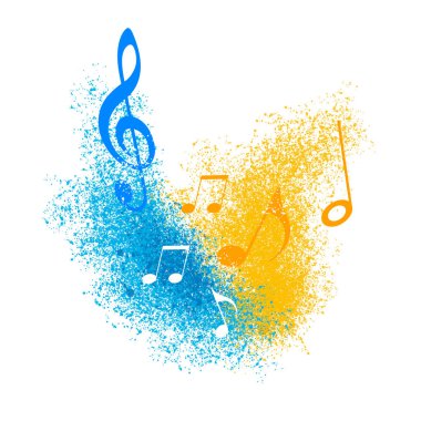 Notalı müzik grafiği.