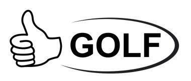 Vektör kalitesinde golf sporu grafiği.