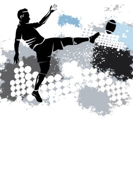 Poster ve el ilanı olarak kullanılacak rugby sporu grafiği.
