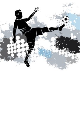 Poster ve el ilanı olarak kullanılacak futbol sporu grafiği.