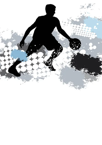 ポスターやチラシとして使用するためのバスケットボールのスポーツグラフィック — ストックベクタ