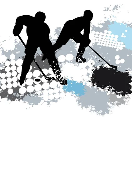 Grafik Olahraga Hoki Untuk Digunakan Sebagai Poster Dan Selebaran - Stok Vektor